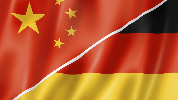 Flagge Deutschland und China