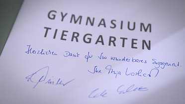 Bundesministerin Anja Karliczek dankte dem Tiergarten-Gymnasium für sein Engagement.